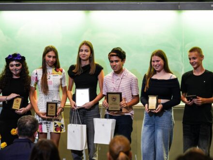 Étudiants finalistes lors du concours du Camp Pilgrim en immersion anglophone.